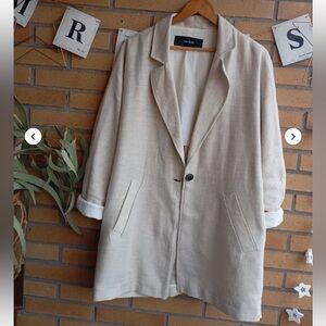 Zara Cream Women's Oversized Blazer